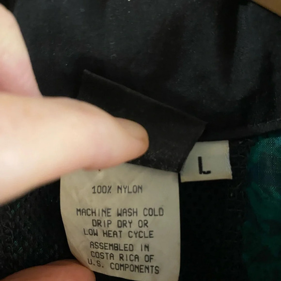 Early Winters Womens IllumiNite Reflective Vintage Windbreaker Size Large Green - Picture 12 of 12